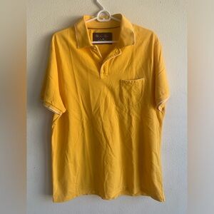 Loro Piana Polo Regatta Cotton Polo Shirt Yellow Made in Italy Men’s XXL